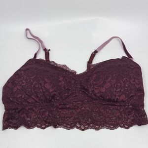 Lace Bralette in Deep Purple-